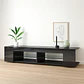 Mueble de TV Moderno Negro con Luces LED y Compartimentos - Miniatura 2