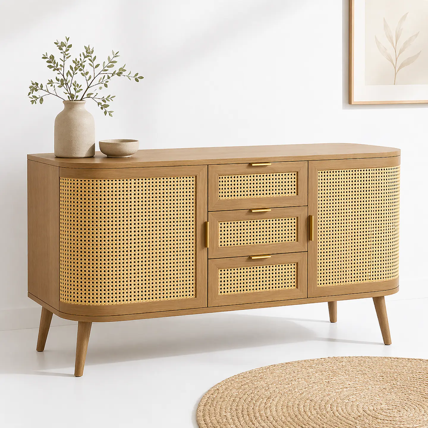 Rack de TV Siena Rattan - Natural 4