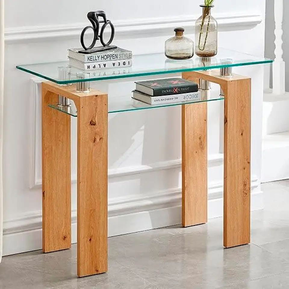 Mesa de arrimo Rectangular de vidrio 2