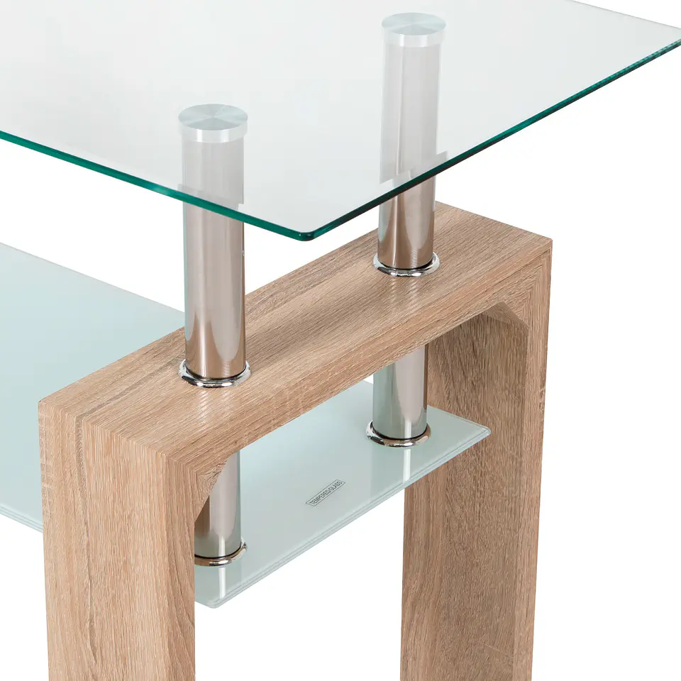 Mesa de arrimo Rectangular de vidrio 3
