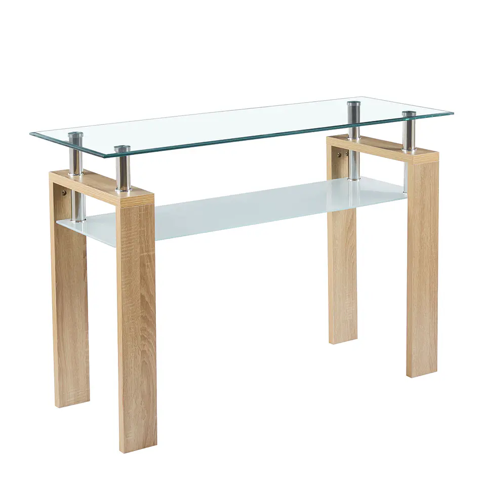 Mesa de arrimo Rectangular de vidrio 6