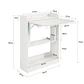Escritorio Multifuncional Blanco - Compacto con Estanterías 64x20x82 - Miniatura 3