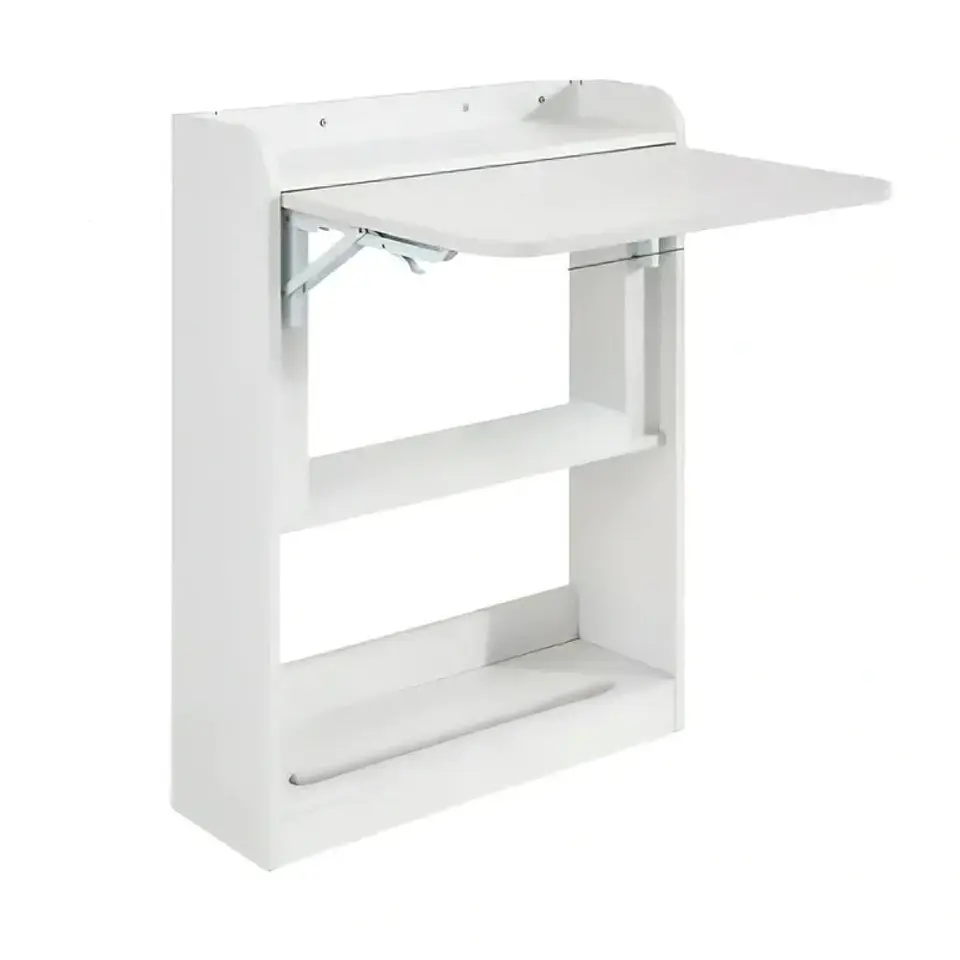 Escritorio Multifuncional Blanco - Compacto con Estanterías 64x20x82 6