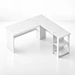 Escritorio Luma Corner en L Blanca con Repisas - Miniatura 5