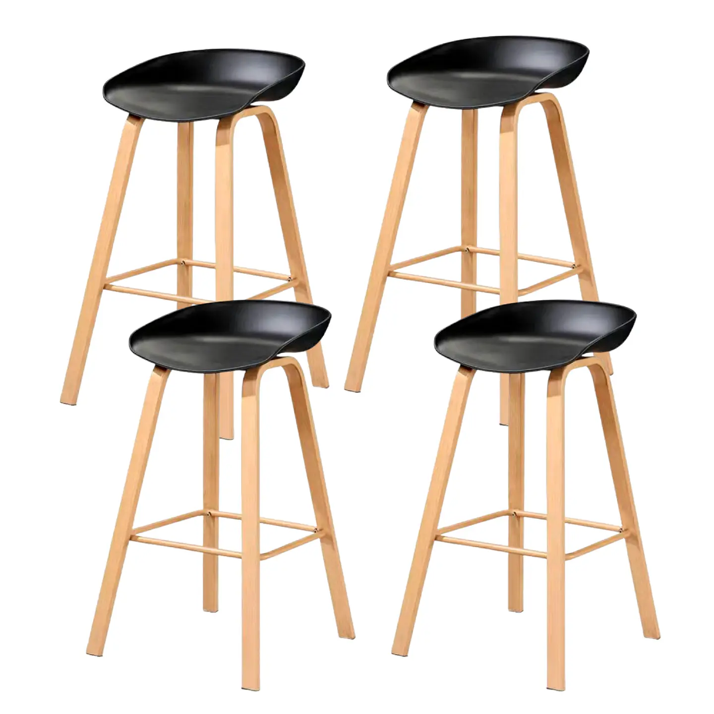 Pack de 4 Taburetes Nordic - Blanco 5