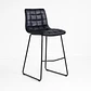 Taburete Milano Cuero Sintetico con Patas Metálicas Estilo Industrial - Miniatura 6