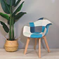 Butaca Sitial Patchwork Acolchado Wood - Celeste - Miniatura 2