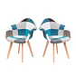 Butaca Sitial Patchwork Acolchado Wood - Celeste - Miniatura 5