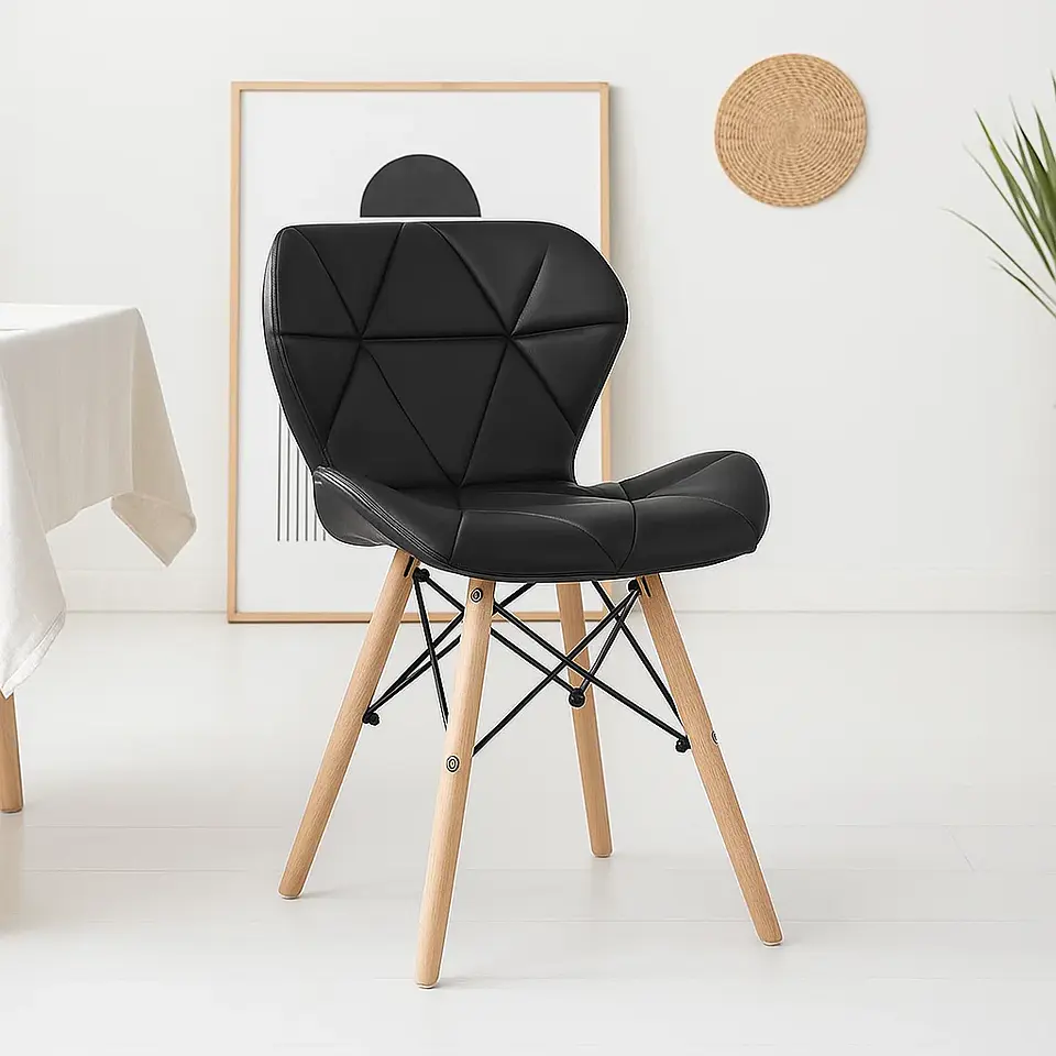 Silla Radar Acolchada Ecocuero - Negra 3
