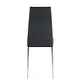 Pack de 4 Sillas Acolchadas Dining Liana con patas cromadas - Negras - Miniatura 4