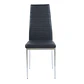 Silla Dining Acolchada Liana con patas cromadas - Negra - Miniatura 2