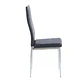 Silla Dining Acolchada Liana con patas cromadas - Negra - Miniatura 5