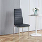 Silla Dining Acolchada Liana con patas cromadas - Negra - Miniatura 6