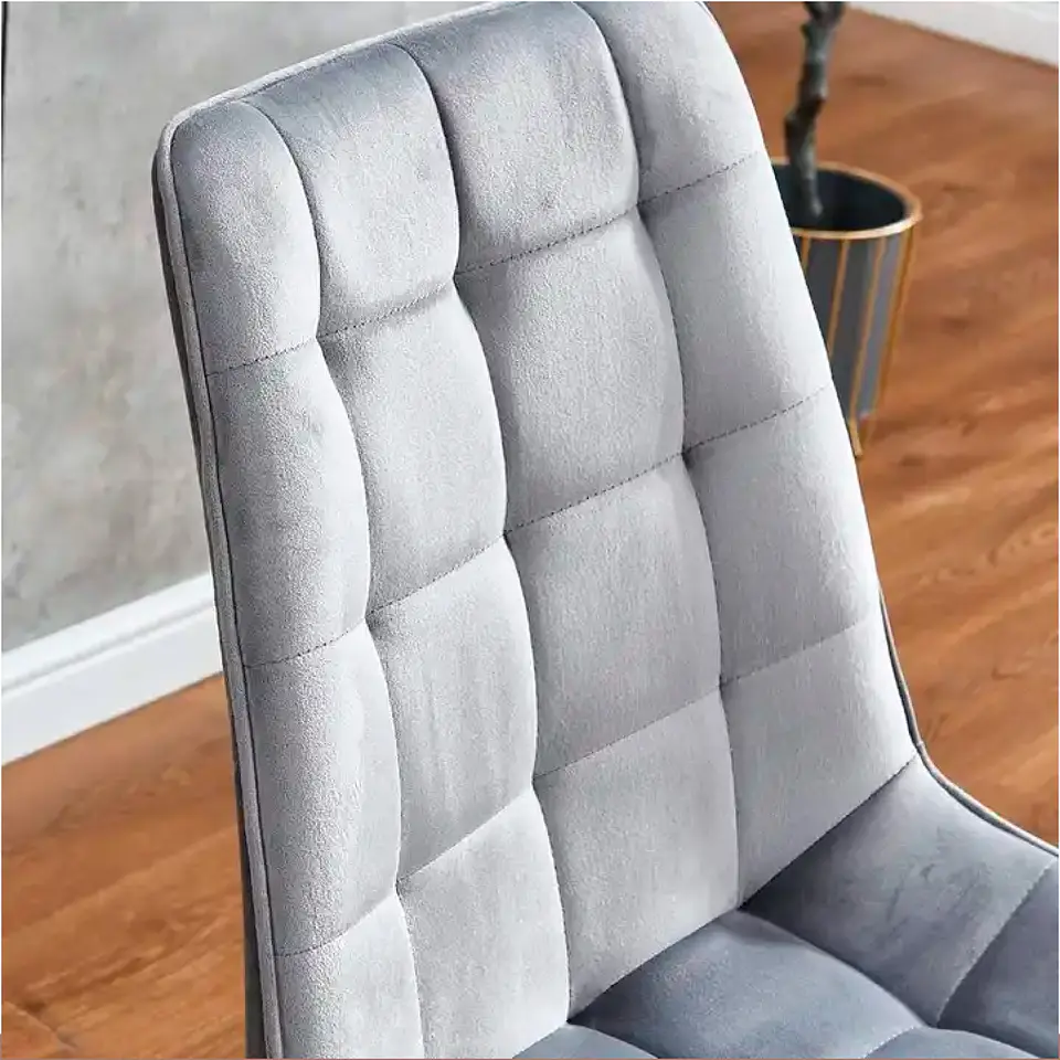 Pack de 2 Sillas de Comedor Macron Acolchada Terciopelo - Beige 3