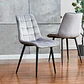Pack de 2 Sillas de Comedor Macron Acolchada Terciopelo - Beige - Miniatura 4
