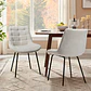 Pack de 2 Sillas de Comedor Macron Acolchada Terciopelo - Beige - Miniatura 8