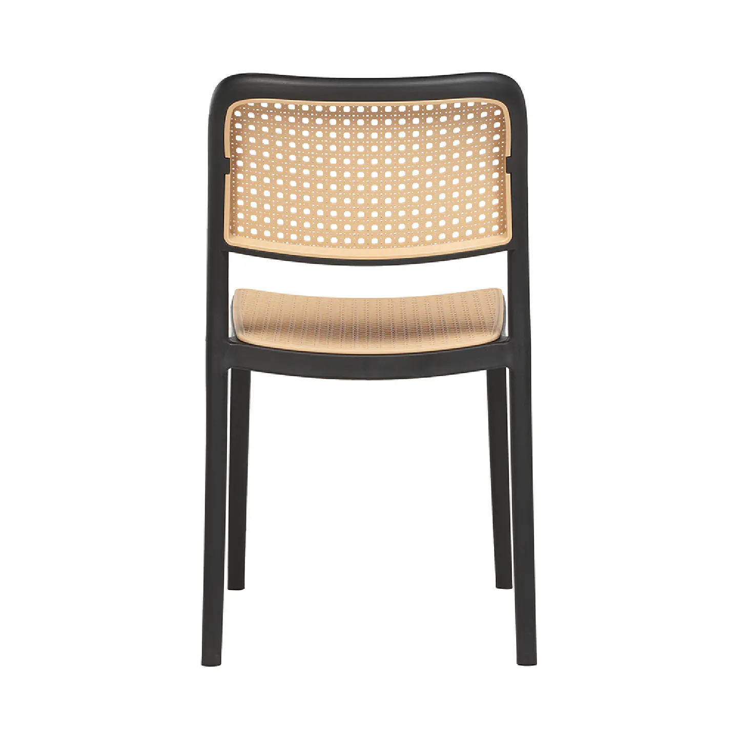 Silla de Restaurant o Terraza Comedor Hoffman Enrejada - Negra 2