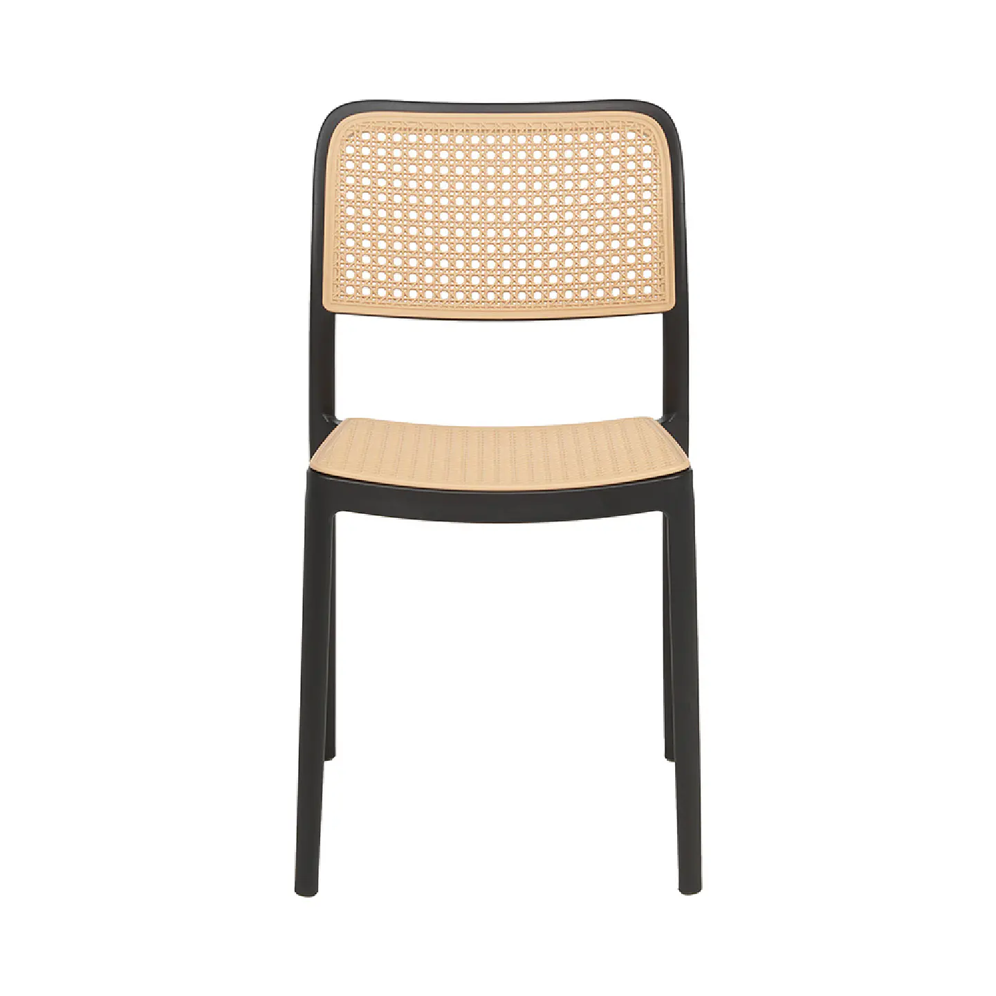 Silla de Restaurant o Terraza Comedor Hoffman Enrejada - Negra 4