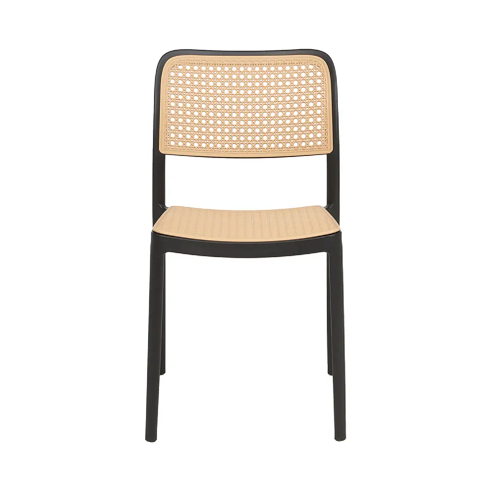 Silla de Restaurant o Terraza Comedor Hoffman Enrejada - Negra 4
