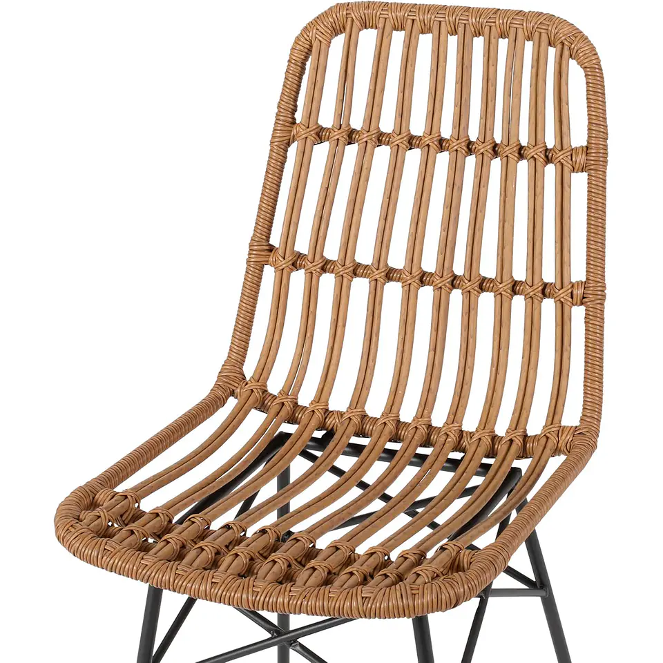 Silla de Comedor Terraza Rattan Grecia Color Madera 2