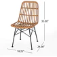 Silla de Comedor Terraza Rattan Grecia Color Madera - Miniatura 4