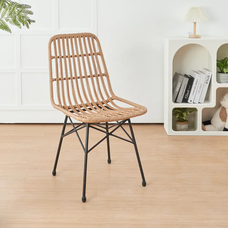 Silla de Comedor Terraza Rattan Grecia Color Madera 9