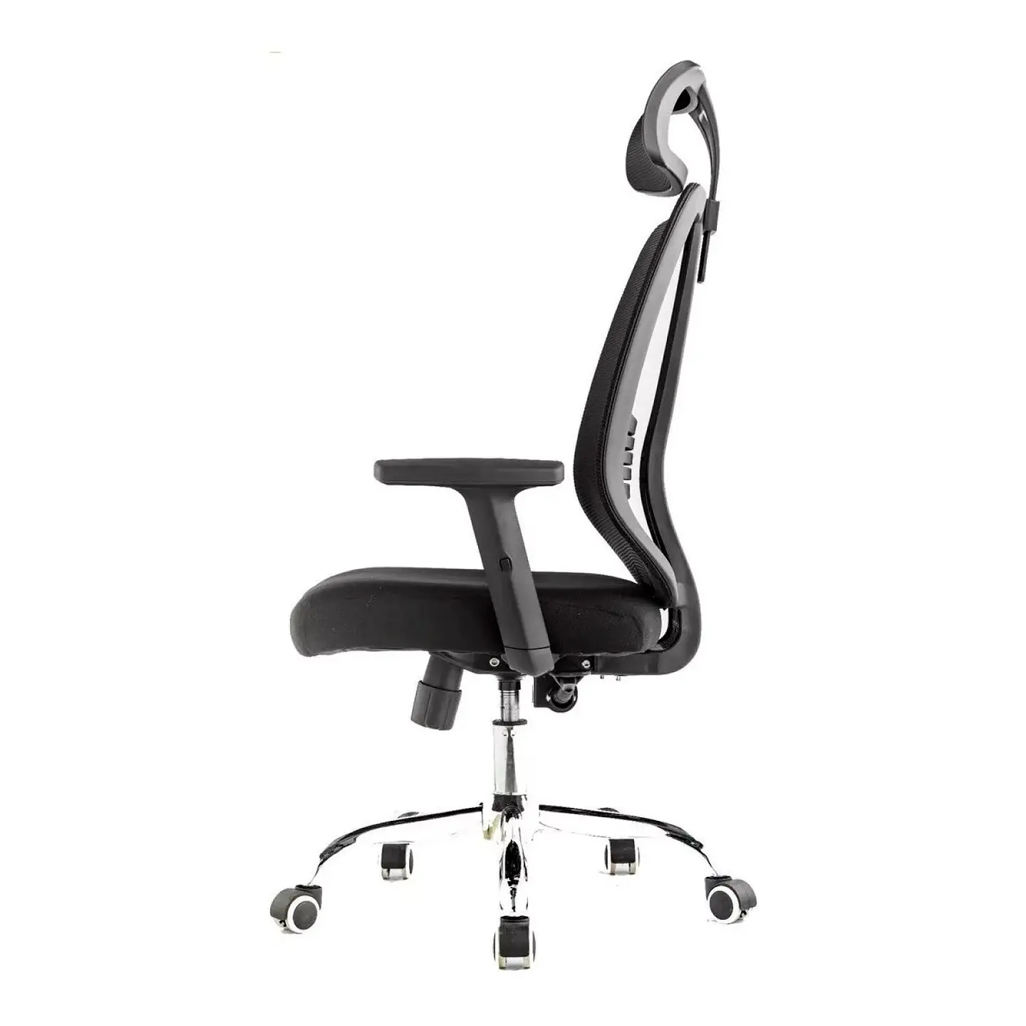Silla de oficina mesh negra ejecutiva con apoyabrazos y cabeza 6