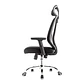 Silla de oficina mesh negra ejecutiva con apoyabrazos y cabeza - Miniatura 6