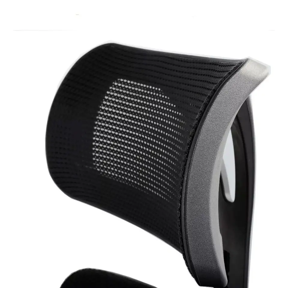 Silla de oficina mesh negra ejecutiva con apoyabrazos y cabeza 7