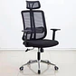 Silla de oficina mesh negra ejecutiva con apoyabrazos y cabeza - Miniatura 8