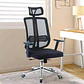 Silla de oficina mesh negra ejecutiva con apoyabrazos y cabeza - Miniatura 9