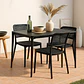 Silla de Restaurant o Terraza Comedor Hoffman Enrejada - Negra Completa - Miniatura 3