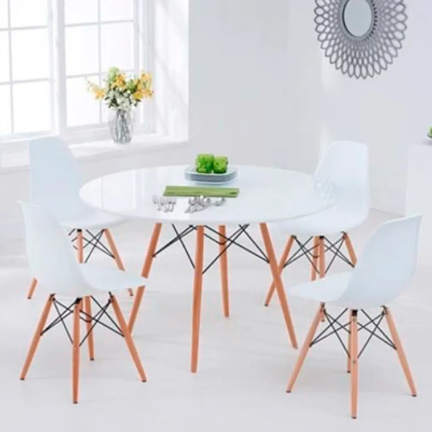 Mesa de Comedor Eames 100cm redonda 5