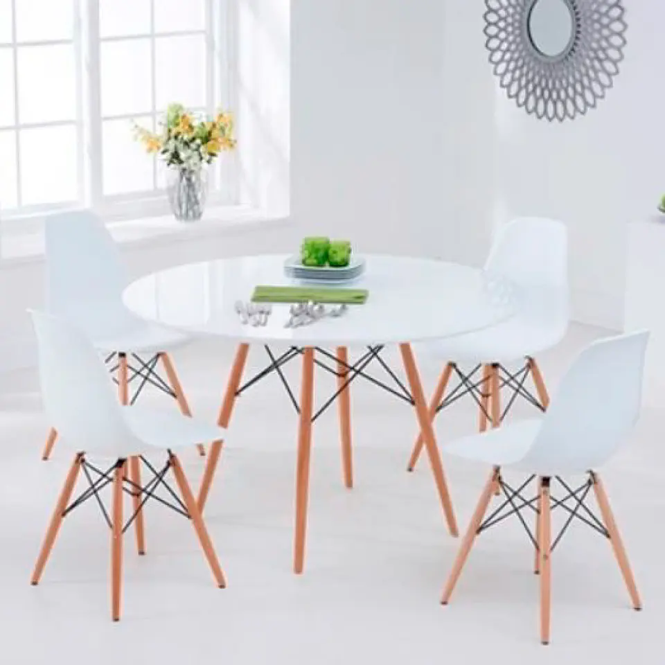 Mesa de Comedor Eames 100cm redonda 5