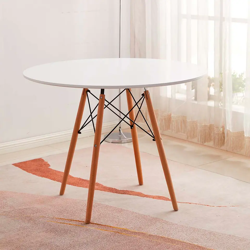 Mesa de Comedor Eames 100cm redonda 7