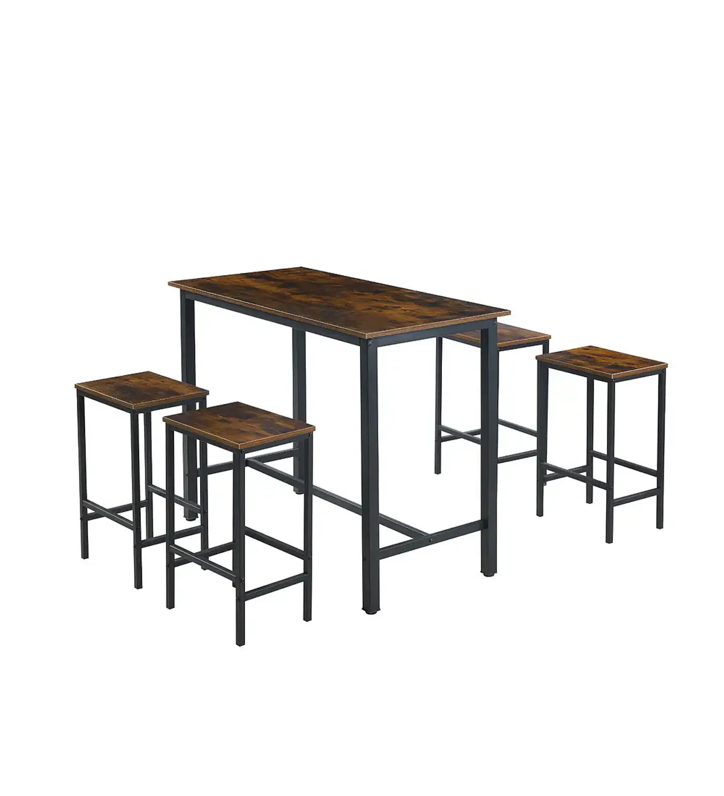 Set de comedor para cocina con pisos taburetes madera industrial 3