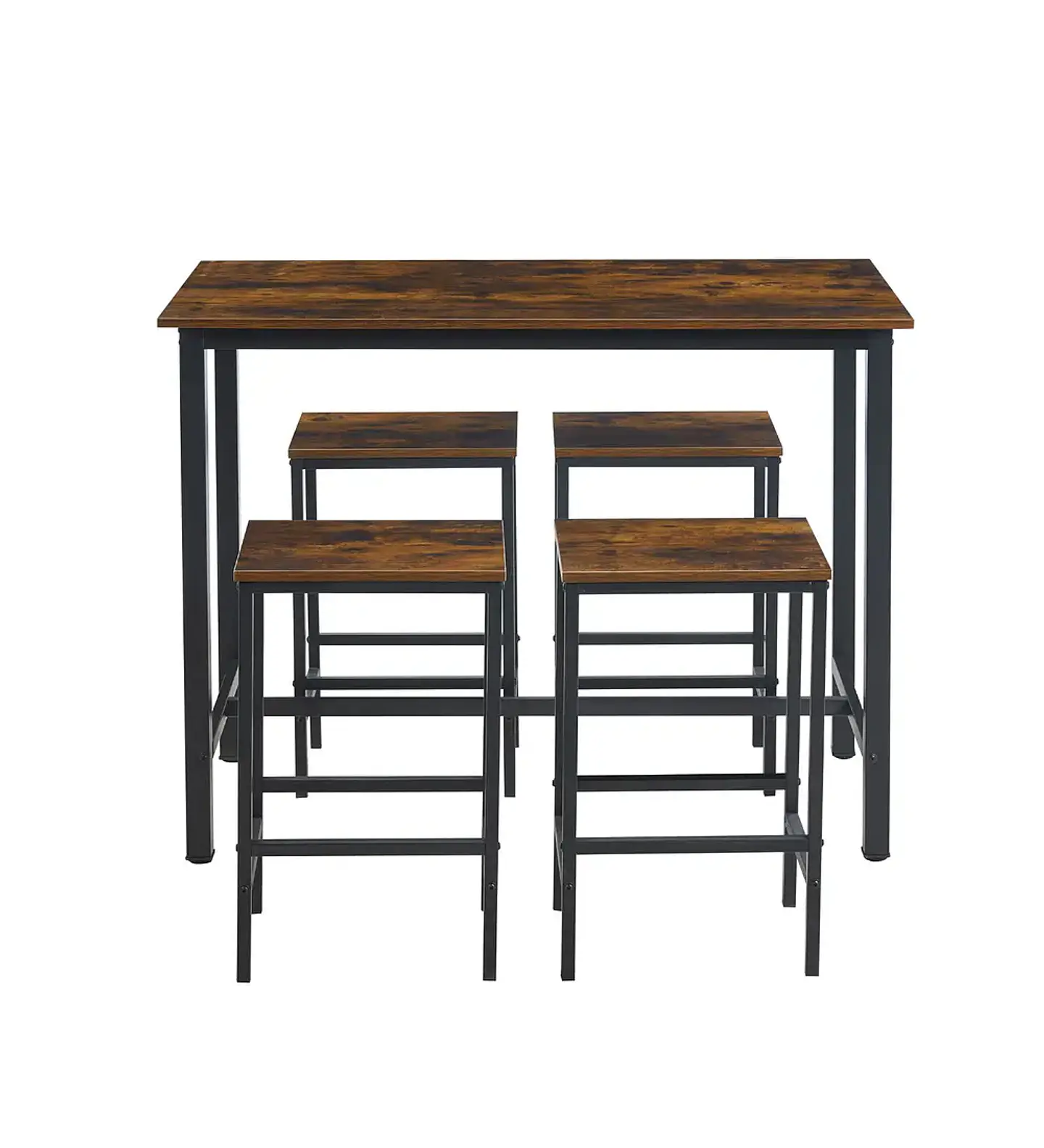 Set de comedor para cocina con pisos taburetes madera industrial 5