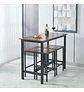 Set de comedor para cocina con pisos taburetes madera industrial - Miniatura 1