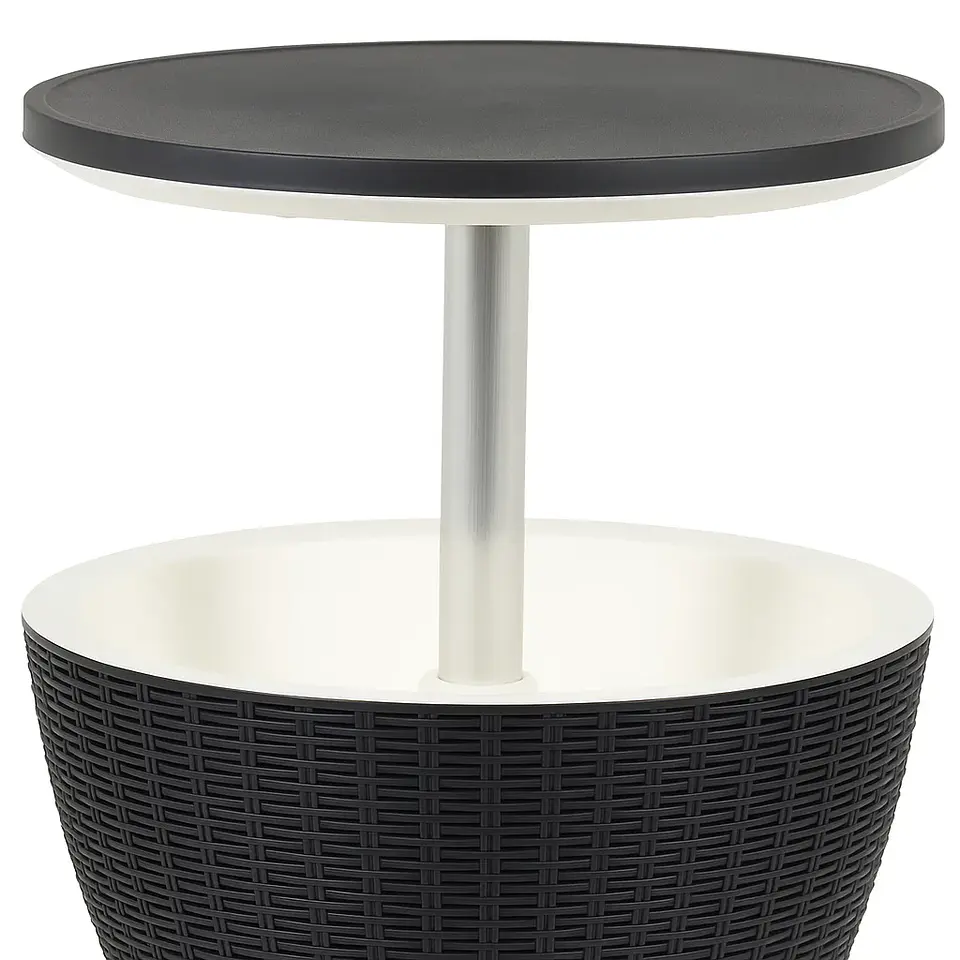 Mesa Alta Nami Outdoor Multifuncional de Rattan Sintético - Negro 2