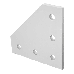 Placa Escuadra 90° Angulo Perfil Estructural Aluminio 30mm (Pack 2 Und)