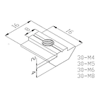 Tuerca corrediza M6 Tslot 30 mm (pack 25 Unds) 2