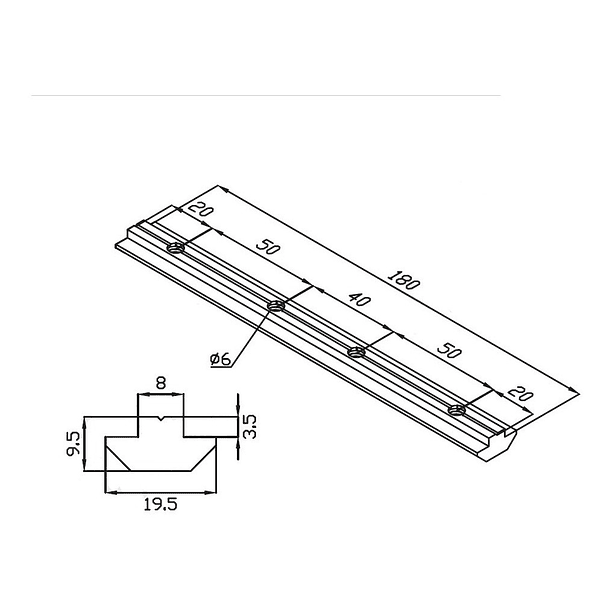 Unión recta perfiles estructurales 40x40 (Pack 2 und) 2