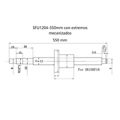 Kit Husillo hilo roscado SFU1204-400mm