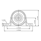 KP006 Rodamiento con soporte 30mm 3