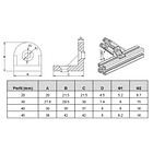 Soporte escuadra ángulo ajustable perfil Tslot 45mm 2 UND 2