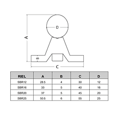 RIEL SBR20x2000 mm