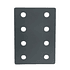 Placa Unión rectangular para perfil tslot 40x80 mm mate (pack 2und)