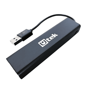 Adaptador USB 2.0 a ethernet con 3 HUBs USB 2.0 / mod. UT-USLAN
