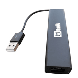 Adaptador USB 2.0 a ethernet con 3 HUBs USB 2.0 / mod. UT-USLAN - Image 3