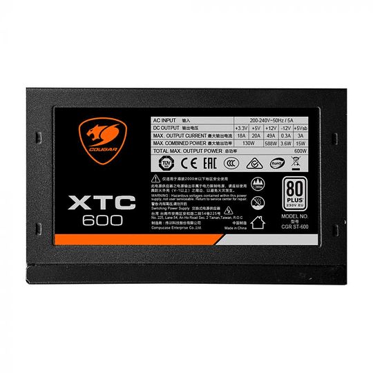 FUENTE DE PODER GAMER 600 WATTS XTC600 COUGAR  - Image 3